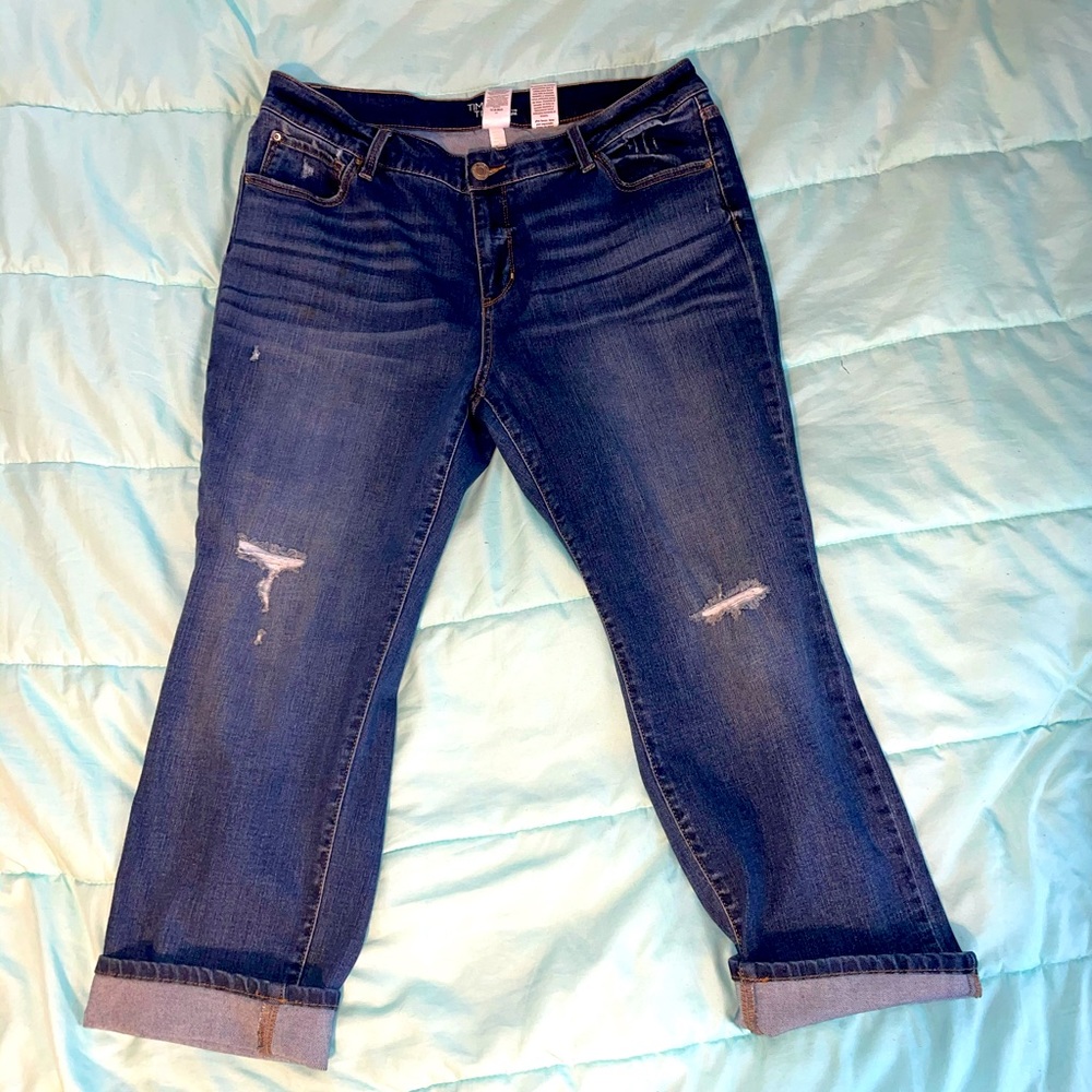 Time & True Size 18P Straight Crop Jeans